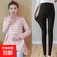 孕婦裝裙子外穿寬松網(wǎng)紅連衣裙上衣中長(cháng)款褲子孕婦夏裝款春秋款T 粉色裙+同款黑色長(cháng)褲 XL120-135斤