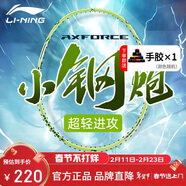 李寧（LI-NING）羽毛球拍新色雷霆小鋼炮仙果綠6U已拉線(xiàn)AYPU041-6