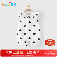優(yōu)奇嬰兒衣服夏季薄款超萌女寶寶連體衣滿(mǎn)月百天公主外出哈衣爬服夏裝