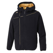 迪桑特（DESCENTE）新款男士抓絨夾克外套 秋冬運動(dòng)防風(fēng)衣保暖風(fēng)衣日本直郵DBX2660C BKSG(黑色×金色) 2XL （日碼XO）