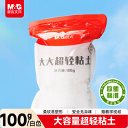 晨光（M&G）大容量100g白色超輕粘土 兒童超級彩泥橡皮泥黏土幼兒園小學(xué)生手工diy玩具生日開(kāi)學(xué)禮物