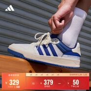 adidas ENTRAP美式校園風(fēng)運動(dòng)少年感復古籃球風(fēng)板鞋男女阿迪達斯 白/藍   39