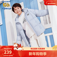 Skechers斯凱奇羽絨服三防科技新款男女大童保暖服L423K119/L424K094 （純色）氙氣藍/0356 130