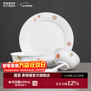 景德鎮（jdz）官方店高溫陶瓷玲瓏粉彩餐具釉中彩家用飯碗瓷器散件高檔禮盒 粉彩皮球花16頭