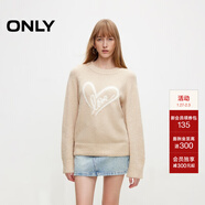 ONLY冬季休閑百搭圓領(lǐng)保暖寬松毛衣針織衫女|124413017 C01 城墻沙色 L 170/88A