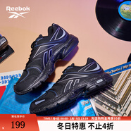 銳步銳步官方男女款PREMIER ROAD拼接鞋面復古跑鞋 100070280-中性款 黑武士 42.5