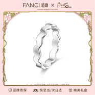 范琦（Fanci） 銀飾心心相依情侶戒指銀閉口對戒情人節禮物送女友 心心相依對戒-男戒18號 無(wú)規格