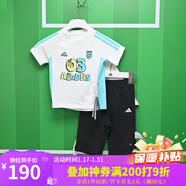 阿迪達斯阿迪達斯新款童裝休閑運動(dòng)兒童短袖套裝男女?huà)胪瘍杉?IN2103 JM3416 98