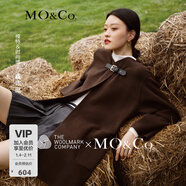 MO&Co.撞色橡筋織帶中腰百褶裙半身裙短裙辣妹JK風(fēng)設計感裙子摩安珂 中花灰色 L 170