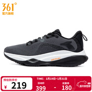 361°運動(dòng)鞋男鞋赤焰4網(wǎng)面透氣跑鞋男輕便通勤減震專(zhuān)業(yè)跑步鞋 煙灰/曜石黑 39