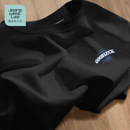 JEANSWEST LIFE真維斯短袖T恤男士純棉透氣夏季男女款半袖體恤青少年寬松五分袖A