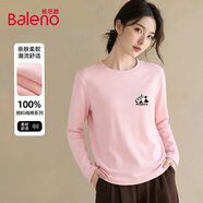 班尼路（Baleno）100%純棉長(cháng)袖T恤女2026年春秋季新款寬松舒適透氣百搭圓領(lǐng)打底衫