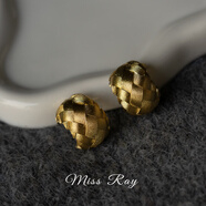 恒久葉金線(xiàn)藤蔓法式復古耳夾 金線(xiàn)藤蔓耳環(huán)