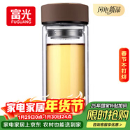 富光 男女士雙層玻璃杯 高硼硅玻璃304茶隔水杯子 帶茶隔泡茶杯500ml