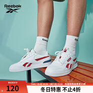 銳步銳步官方男女鞋COURT ADVANCE時(shí)尚休閑復古板鞋 GZ9631 白/紅/藏藍 43 (28cm),US: 10