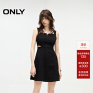 ONLY2025秋季新款休閑淑女風(fēng)純色顯瘦牛仔短裙連衣裙女|125142025 J19 黑牛仔 M