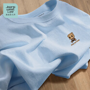 JEANSWEST LIFE真維斯短袖T恤男士純棉透氣夏季男女款半袖體恤青少年寬松五分袖A