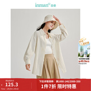 茵曼章若楠同款UPF100+原紗開(kāi)衫女裝防曬衣薄款襯衫2026夏季新品外套 淺杏白-18424137 S