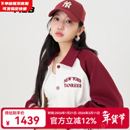 MLB官方 夾克男女 學(xué)院風(fēng)系列休閑棒球服外套25新潮3AJPV1641-50WIS 紐約洋基隊/酒紅色 S 165/88A