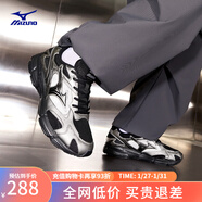 美津濃（MIZUNO）【SPEED 2K】千禧復古跑鞋男女同款運動(dòng)鞋緩震舒適透氣跑步鞋 08/黑馬 42 (270mm)