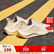 安踏（ANTA）【毒刺】安踏女鞋運動(dòng)鞋秋跑步鞋子女慢跑鞋 燕麥白/藕灰5501F-2 37.5