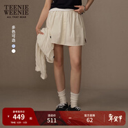 Teenie Weenie小熊女裝半身裙25夏清新甜美條紋學(xué)院風(fēng)蓬蓬短裙 象牙白 XS