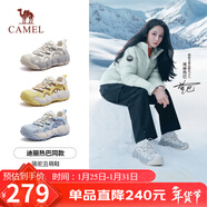 駱駝（CAMEL）【迪麗熱巴同款】檸萌丑萌鞋女新款休閑鞋 L25A202062 米白/灰 37