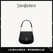 YSL圣羅蘭 女士VOLTAIRE皮革迷你手提包 黑色 U