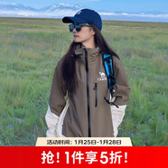 駱駝【三防】女裝沖鋒衣外套年夏季新款男女拼色防水防風(fēng)夾克
