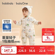 巴拉巴拉童裝嬰兒羽絨服寶寶輕薄連體衣抱衣爬服兒童冬裝男童女童可愛(ài)萌趣