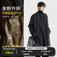 伯爵卓爾高端全羊毛雙面呢大衣100%男士2025秋冬季新款中長(cháng)款通勤男裝外套 暴雨灰（長(cháng)款） 【二代-石墨烯/鵝絨內膽】 2XL (185)