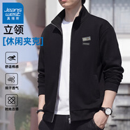 真維斯男士夾克潮牌2026春季新款青少年開(kāi)衫拉鏈立領(lǐng)休閑上衣運動(dòng)外套GW 黑#灰星熊 XL