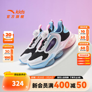 安踏兒童運動(dòng)鞋女大童鞋春秋季新款旋鈕科技氣墊緩震UFO系列天眼跑鞋 【UFO6.0革面】黑/白/超氫藍N-5 34