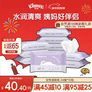 舒潔（Kleenex）濕廁紙24抽*10包濕廁紙小包潔廁濕紙巾濕廁紙女性專(zhuān)用濕巾廁紙