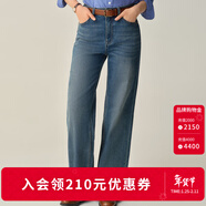 ELAND衣戀牛仔褲女時(shí)尚寬松闊腿褲棉質(zhì)長(cháng)褲2025冬季新款 牛仔色(55)Indigo L 28