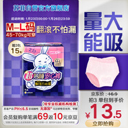 蘇菲超熟睡兔子安心褲M(mǎn)~L均碼5條超薄速吸安睡褲衛生巾自營(yíng)官方旗艦店