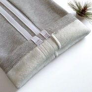 雙條紋淺灰色校服褲雙白色條紋初中學(xué)生小學(xué)兒童運動(dòng)褲春秋羊毛里 灰色雙白條冬季加絨 均碼 130