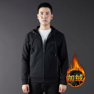 宰摟棒球服男秋冬立領(lǐng)外套男士運動(dòng)衛衣高端休閑夾衫加絨男裝上衣01 嚴選T90298款外套黑色加絨加厚 M M90120斤