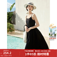 茵曼（INMAN）章若楠同款歐若風(fēng)天絲薄開(kāi)衫女裝襯衫2026夏季新品長(cháng)袖襯衣 吊帶裙黑色-18322336 XL