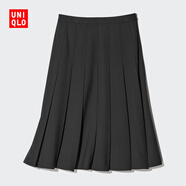 優(yōu)衣庫女裝寬褶中裙/半身裙裙子新款479916 488364 488364/09黑色 L