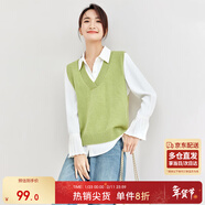 尚都比拉外穿保暖馬甲女秋冬高級感內搭打底針織衫上衣小個(gè)子 果綠色 XL 