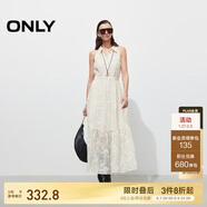 ONLY 2025春季浪漫風(fēng)無(wú)袖翻領(lǐng)收腰長(cháng)裙連衣裙女|125107092