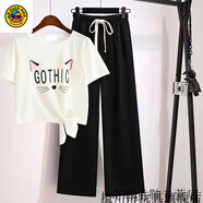 G.duck女童衣服女大童套裝8-15歲小學(xué)生初中學(xué)生夏天服裝夏裝兩件套 白色01+280套裝 145 S碼建議身高135-140厘米