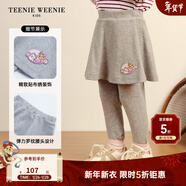 Teenie Weenie  Kids小熊童裝秋季款女寶寶休閑假兩件百搭打底裙褲 灰色 100 cm