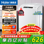 Haier海爾洗衣機波輪神童6.5/8公斤一級洗衣機全自動(dòng)小型家用租房宿舍 智能稱(chēng)重量 桶自潔 以舊換新補貼 銷(xiāo)冠小神童 波輪 6.5kg EB65智能雙水位+桶自潔
