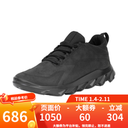 愛(ài)步（ECCO） MX M 系列男款防滑舒適透氣休閑鞋跑步鞋驅動(dòng) 820314-男款-02001-黑色 39