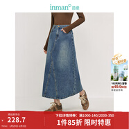 茵曼（INMAN）時(shí)尚繡花立領(lǐng)襯衫2026春季洋氣寬松休閑長(cháng)袖襯衣 牛仔藍半身裙-18438189 XL （褲子 29碼）