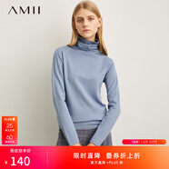 AMII女裝2025極簡(jiǎn)休閑時(shí)尚毛針織衫女秋季新款直筒高領(lǐng)顯瘦百 霧霾藍 M 160/84A