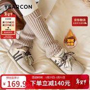 意爾康女鞋加絨保暖德訓鞋丑萌休閑勃肯鞋毛毛鞋 14463W米/灰37