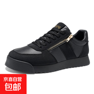 2026春夏新款厚底增高反絨皮透氣運動(dòng)阿甘鞋直播款港韓走秀鞋 C952黑色 39